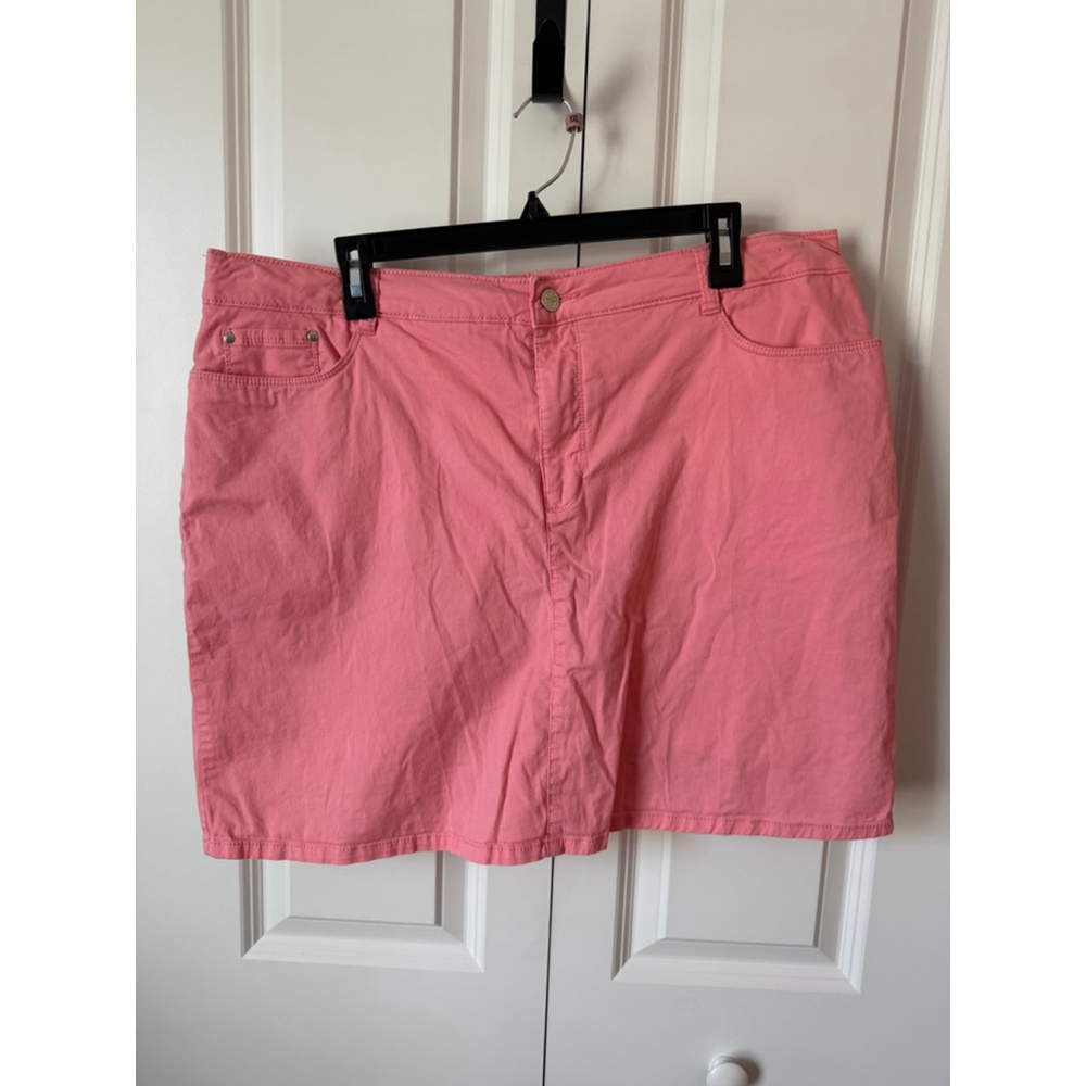 Croft & Barrow Pink Stretch Mini Skirt Plus Size 18